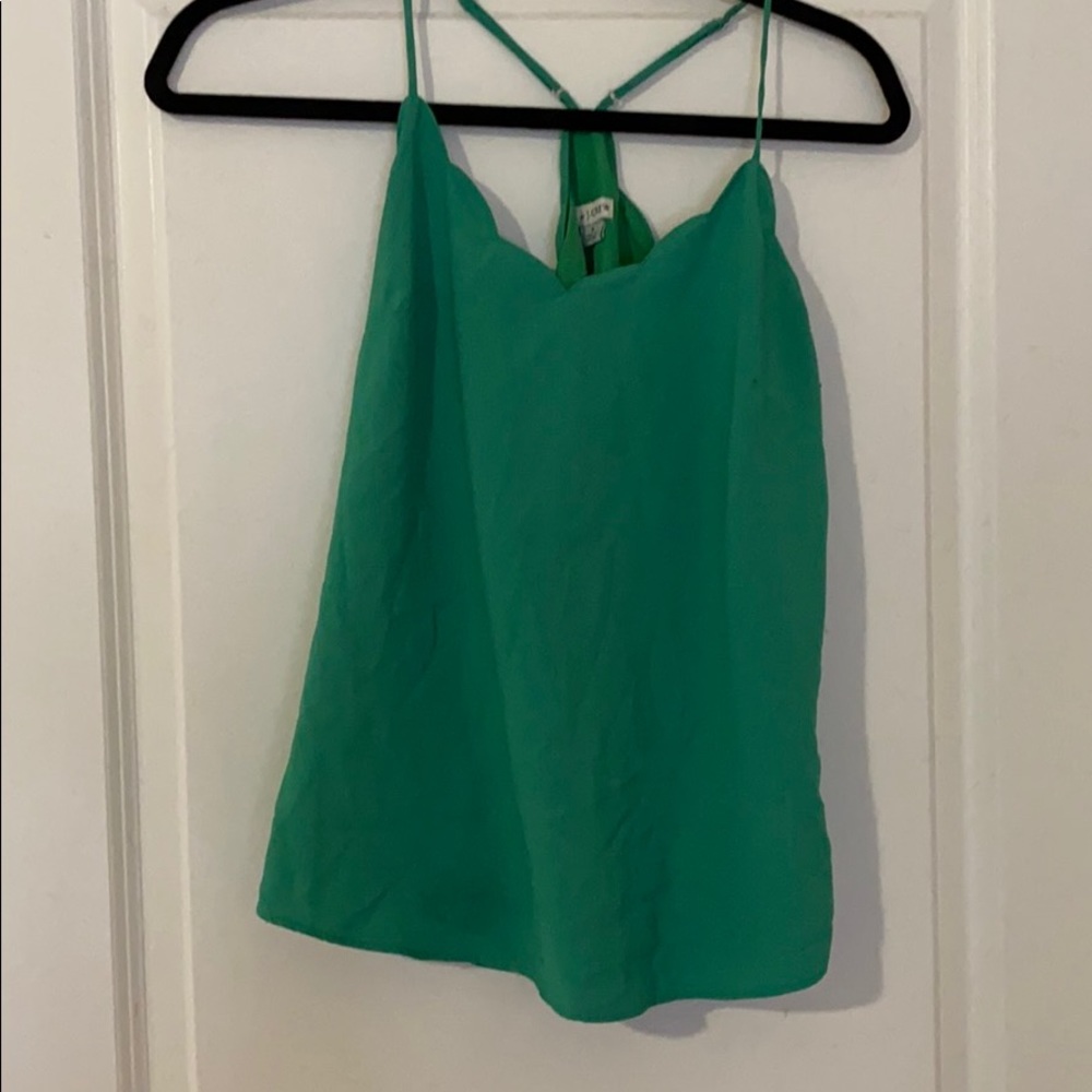 Green scalloped edge Cami